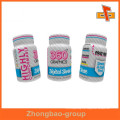 Guangzhou quente venda customizável encolhível atraente sensível ao calor garrafa de comprimido à prova de água etiqueta personalizada com impressão